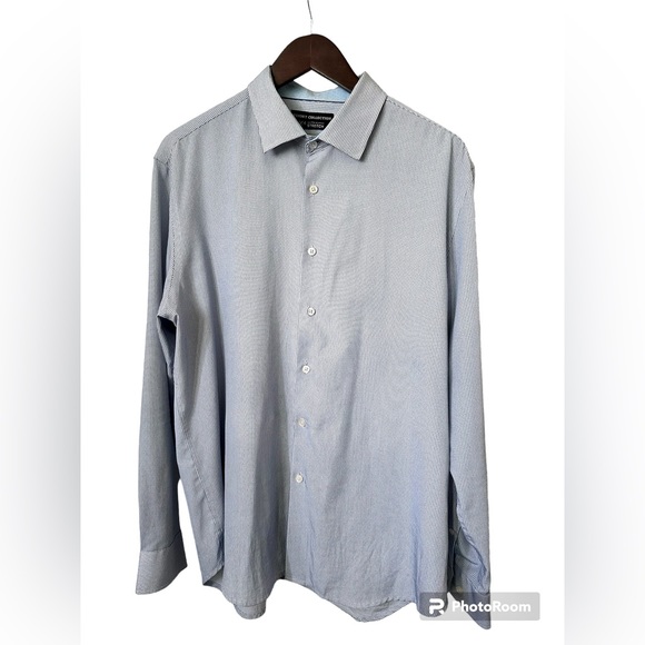 Blue Resort Collection X4 Performance stretch Slim Fit Men’s Dress shirt Large - Picture 1 of 4